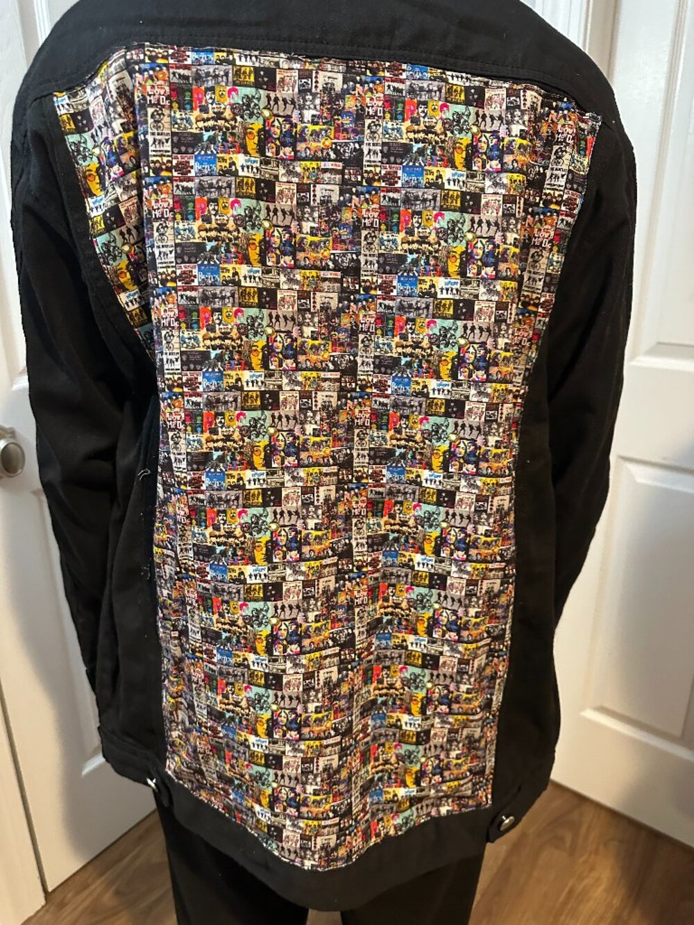 The Beatles Black Distressed Jean Jacket